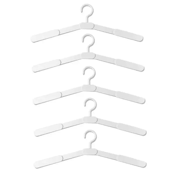 BSEVB - Cintre de voyage pliable - Portable et peu encombrant - Lot de 5 avec pinces pour bagages de croisière