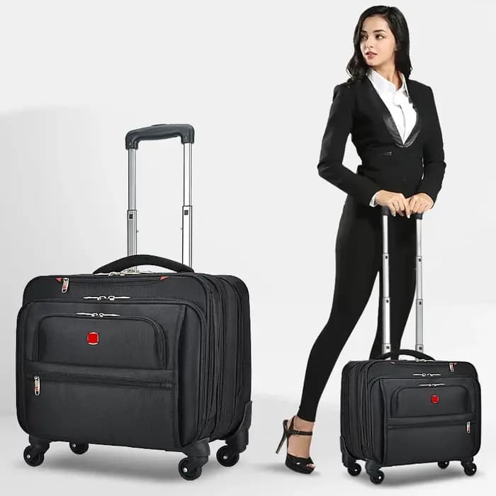 Valise de voyage multifonction en tissu Oxford, boîte d'embarquement pour ordinateur de 18 pouces, b