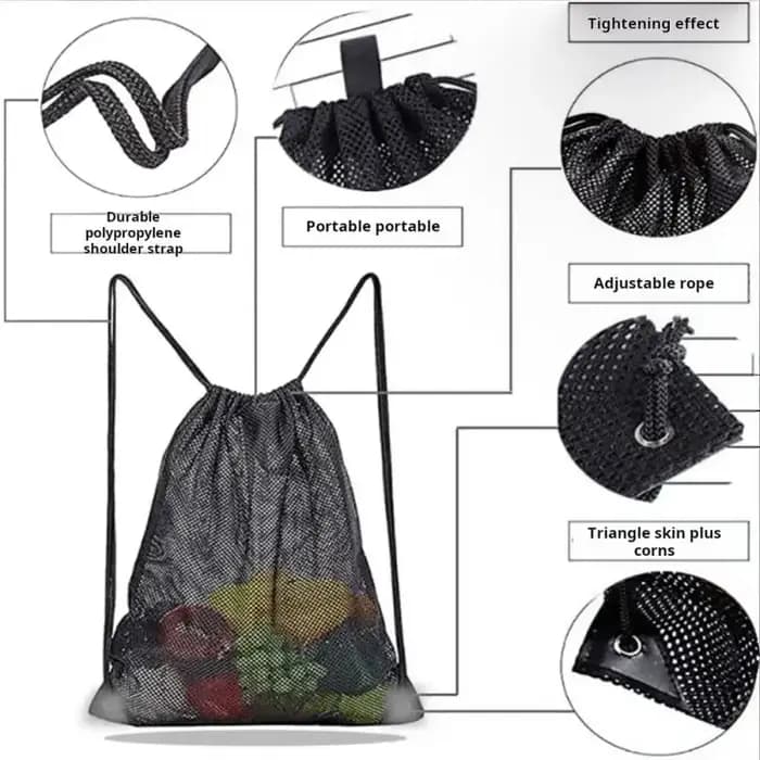 Sac à dos en maille avec corde