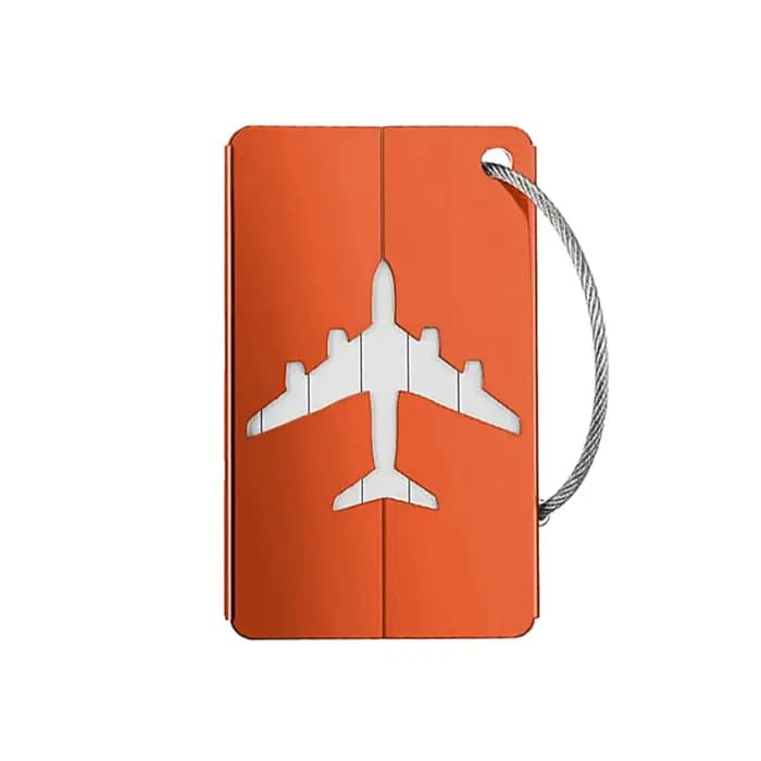 Étiquette de bagage de voyage en alliage d'aluminium