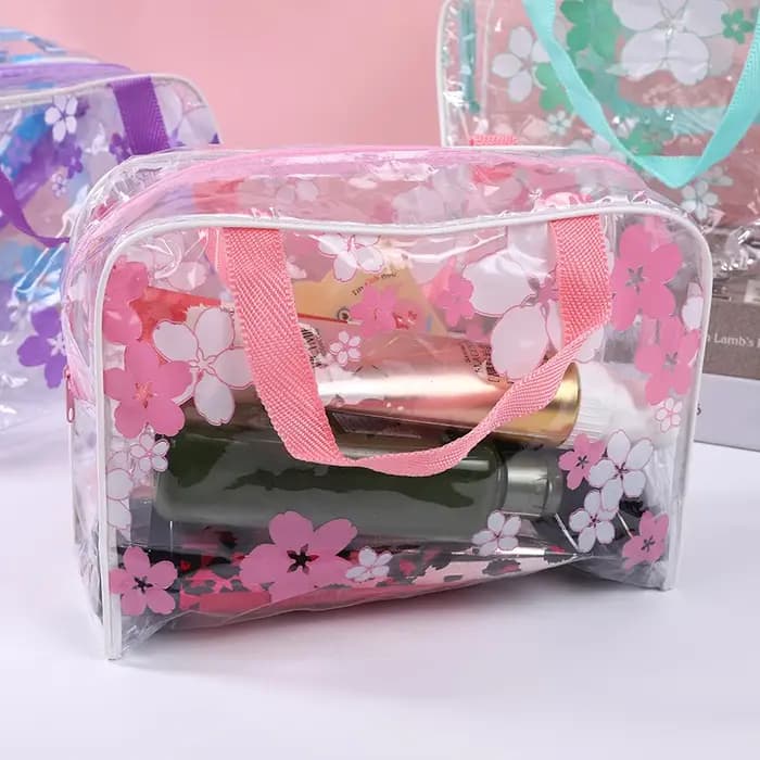 Sac de voyage transparent en PVC pour maquillage