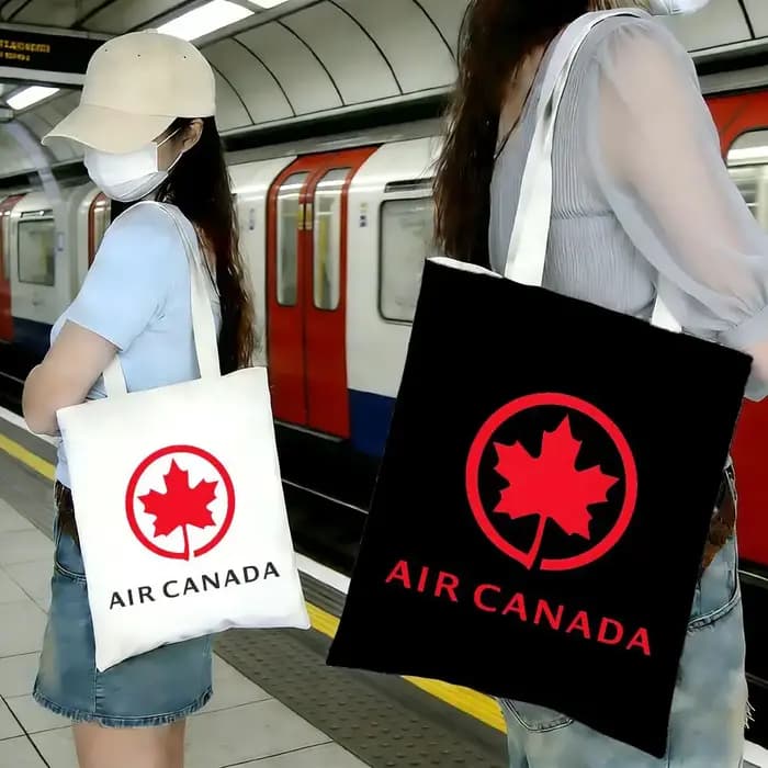 Logo de la compagnie aérienne A-Air Canada, sacs de rangement, sacs de courses, série de sacs imprimés, sac à bandoulière léger pour un usage quotidien