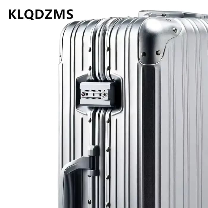 KLQDZMS 20 "24" 26 "29 pouces bagages d'affaires tout en aluminium magnésium alliage boîte d'embarquement grande capacité boîtier de chariot valise pour hommes