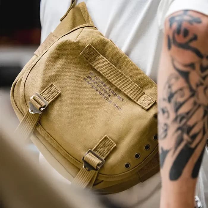 Maden-Sacs à bandoulière en toile vintage américain pour hommes