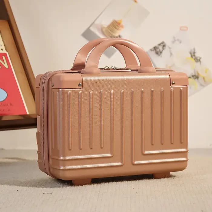 Boîte de maquillage rétro pour femme, valise portable, sac à cosmétiques, voyage Electrolux, valise de transport, 14 pouces