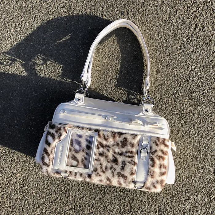 Original imprimé léopard épissé Sac Femme doux Cool sacs pour Femme épaule sous les bras Sac fermeture éclair Bolsos mujer Bolsas Bolsa