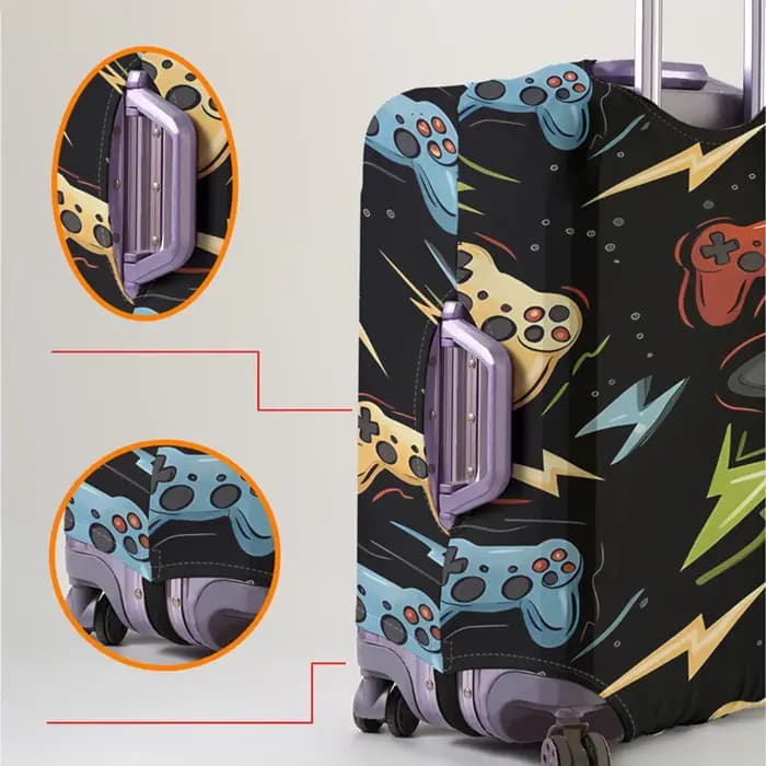 Housse de protection pour bagages avec imprimé de dessin animé