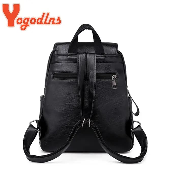 Yogodlns sac à dos de luxe pour femmes sac à dos en cuir PU souple voyage sac d'école de grande capacité sac à dos d'affaires à Double fermeture éclair