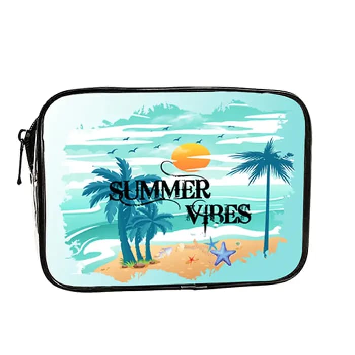 Sac de rangement transparent imprimé palmier tropical