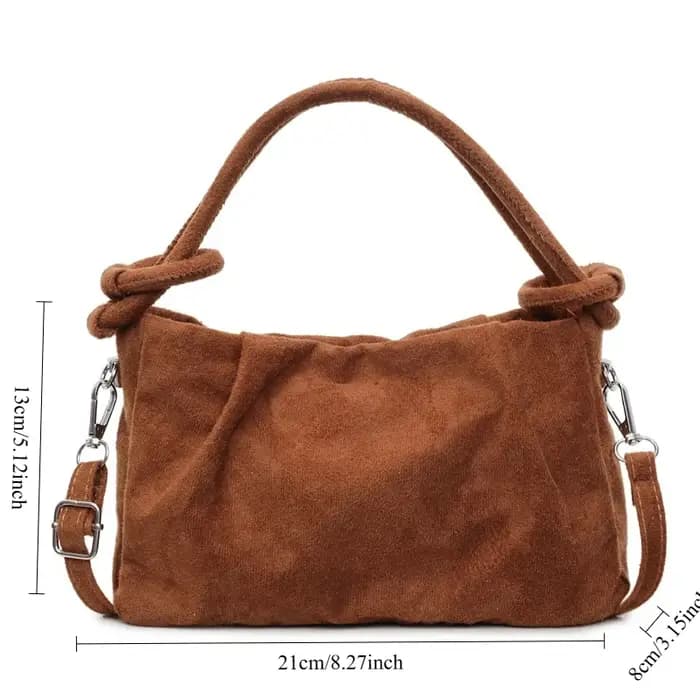 Nouveau sac bandoulière rétro en daim pour femme