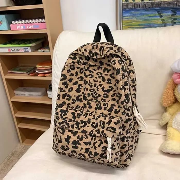 Sacs à dos de voyage imprimés léopard pour femmes