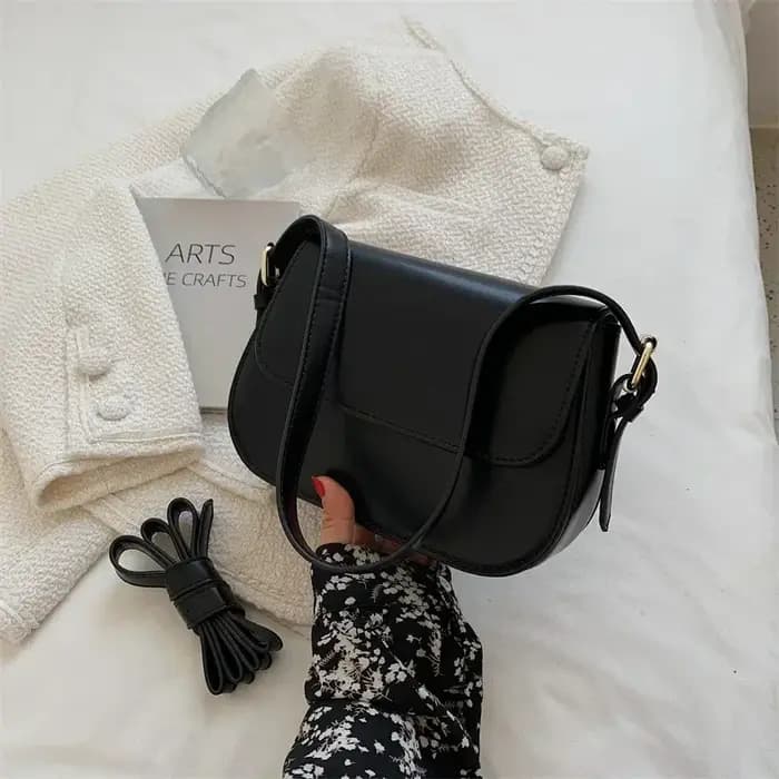 Petit sac de selle rétro à Texture avancée pour femmes