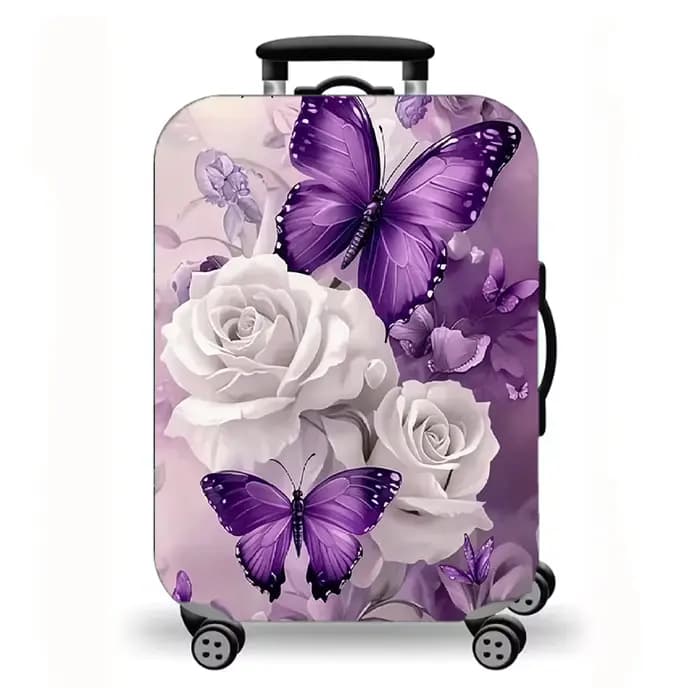Housse de bagage, protège-valise extensible à imprimé papillon pour le voyage, 13 styles d'art fantaisie papillon