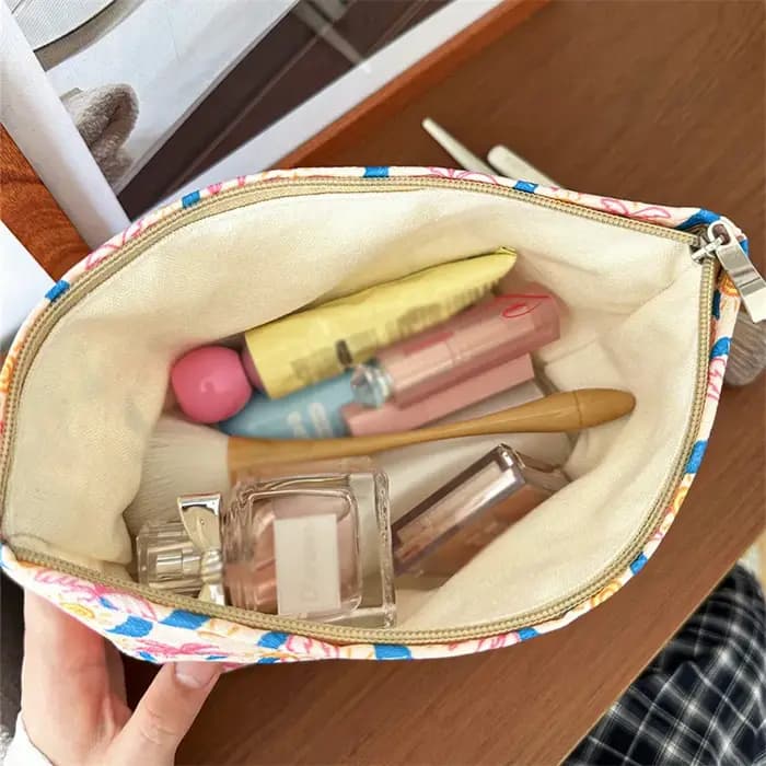 Trousse de Toilette Portable à Motif Palmier Tropical