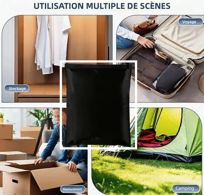 Sac de compression portable enroulable en tissu Oxford