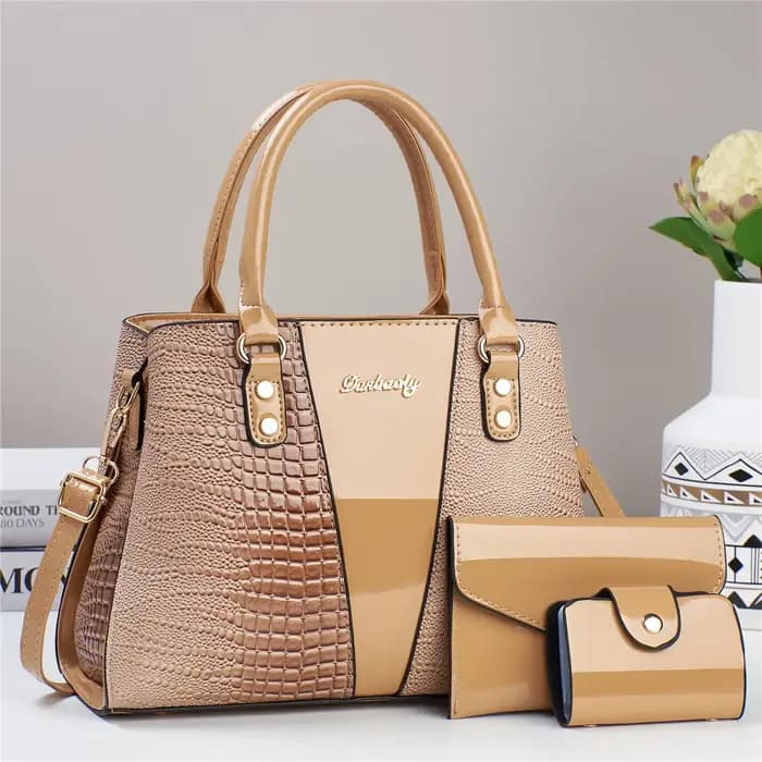 Nouveau sac à bandoulière grande capacité motif crocodile