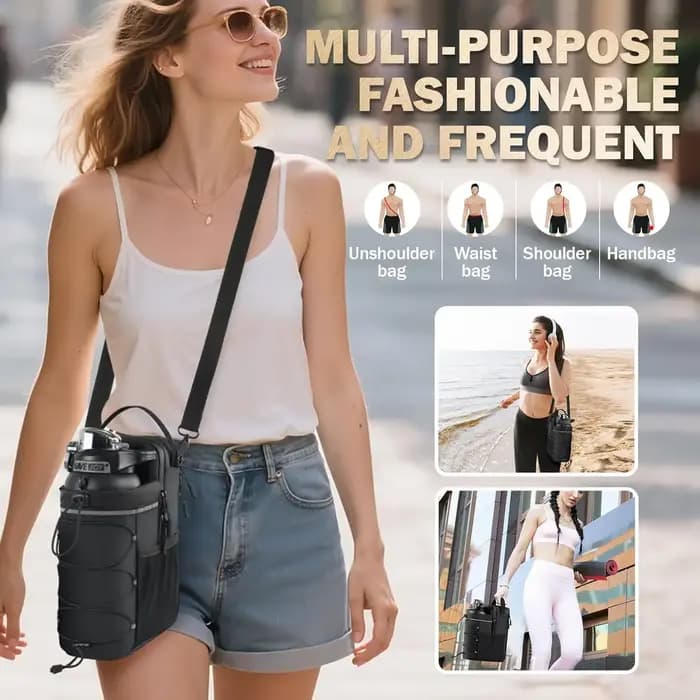 Sac de sport magnétique pour hommes et femmes – Bouteille à bandoulière avec fixation