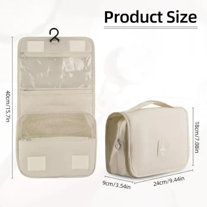 Trousse de toilette de voyage suspendable