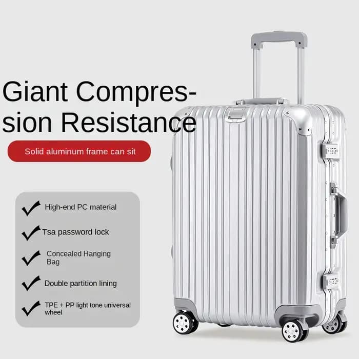 Valise à cadre en aluminium 29 pouces TSA boîtier de chariot à serrure douanière roue universelle 20 "26" boîte