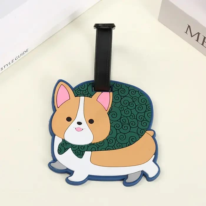 Accessoires de voyage étiquette de bagage créatif Corgi & chat valise Style de mode étiquettes suspendues