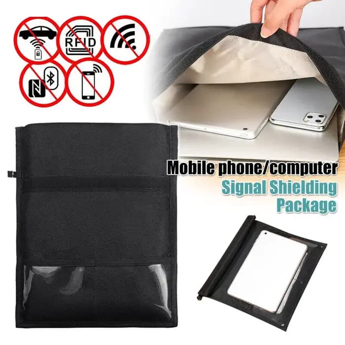 Pochette de protection RFID anti-pistage, sac Faraday pour téléphones, appareils, grand portefeuille