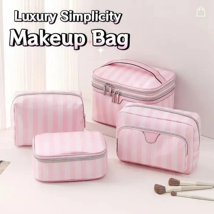 Grande trousse de maquillage portable en tissu Oxford