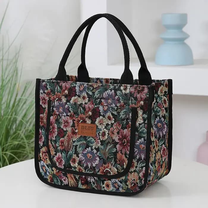 Sac fourre-tout Vintage à fleurs