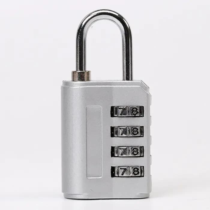 Cadenas à combinaison à code à 4 chiffres en alliage d'aluminium pour valise de voyage