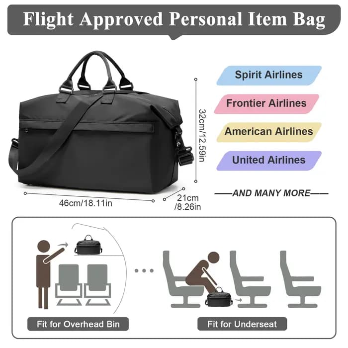 Sac de voyage pliable, grand sac de sport pour femmes et hommes
