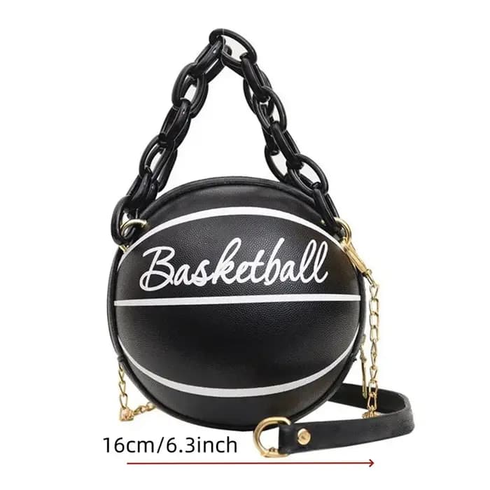 2025 sac à bandoulière nouveau réseau rouge personnalité amusant rose Ins polyvalent chaîne Football basket-ball sac à bandoulière petit sac rond