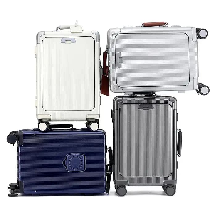 Valise voyage à large poignée avec porte-gobelet USB