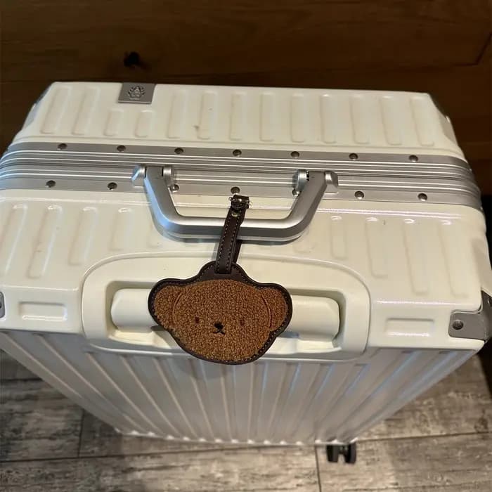 Miffy Boris Étiquette de bagage en cuir brodée mignonne