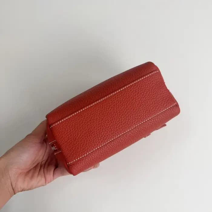 Sac à cosmétiques en cuir véritable pour femmes