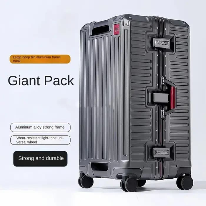 Nouveau Bagage de grande capacité avec porte-gobelet valise 20/24 pouces cadre en aluminium boîte de sécurité 26/28/30