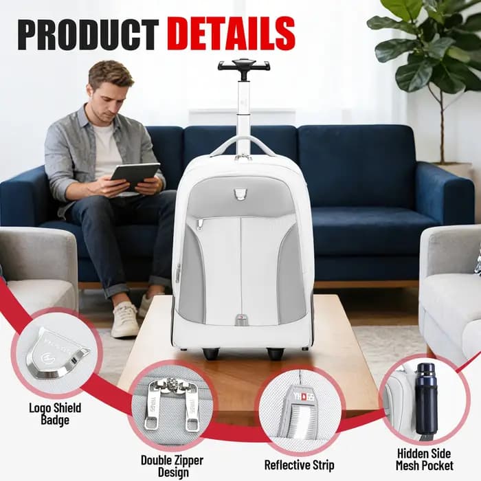 Sac à dos à roulettes multifonctionnel pour ordinateur portable