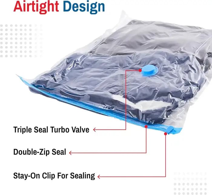 Lot de 4 sacs de compression sous vide épaissis