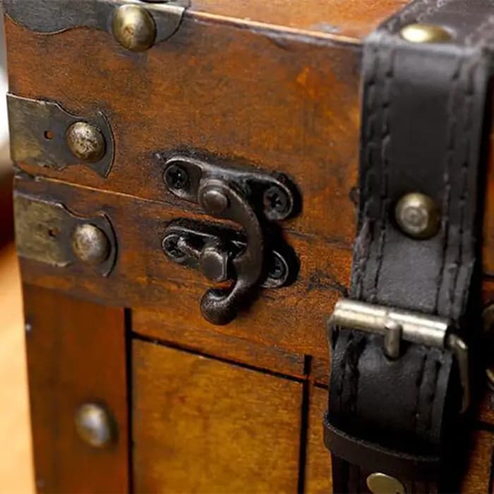 Valise Vintage en bois avec poignée