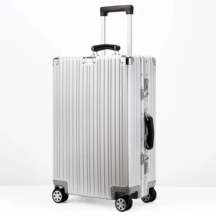 Valise rétro en alliage d'aluminium et de magnésium, bagage roulant de haute qualité, boîtier de cha
