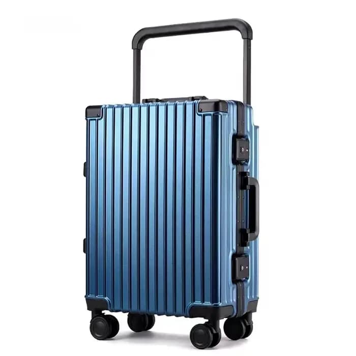 Valise de voyage à poignée large, cadre en aluminium, boîte d'embarquement à bagages, valise à roulettes, affaires, grande capacité, 20 po, 24 po, 26 po
