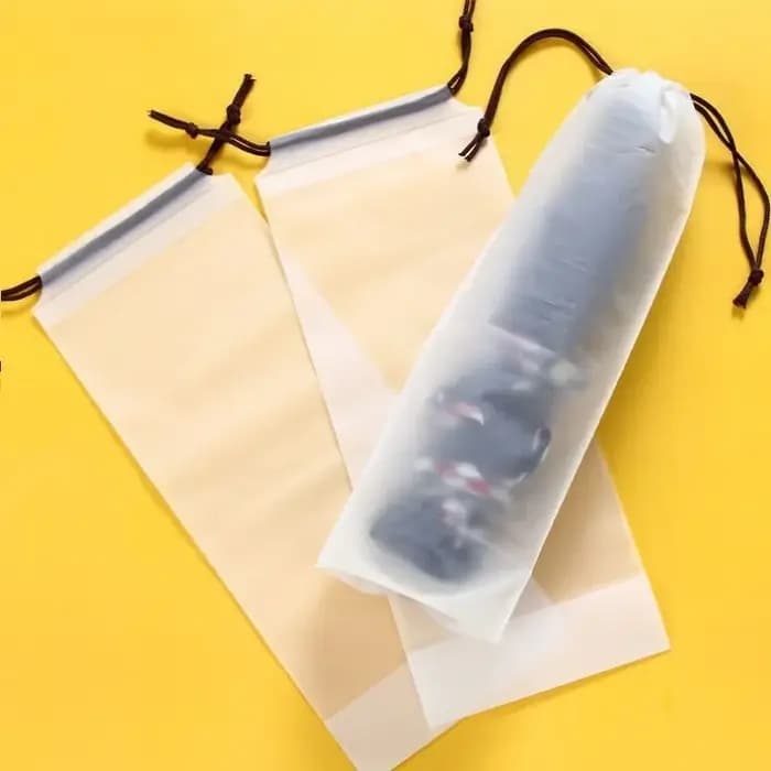 Sac de rangement de parapluie en plastique translucide