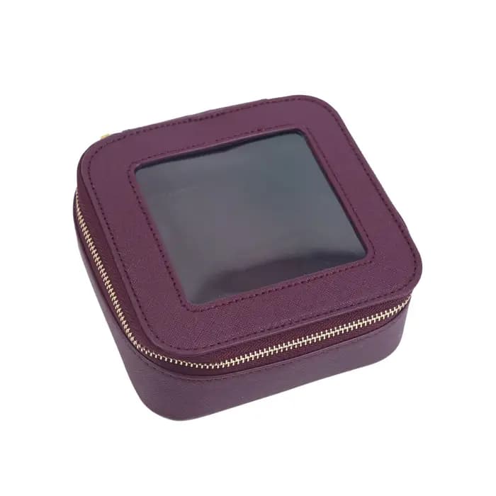 Trousse de toilette de voyage en cuir Saffiano pour femmes