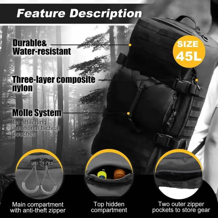 3 en 1 sac à dos extérieur voyage sac polochon étanche hommes femmes sport Fitness sac