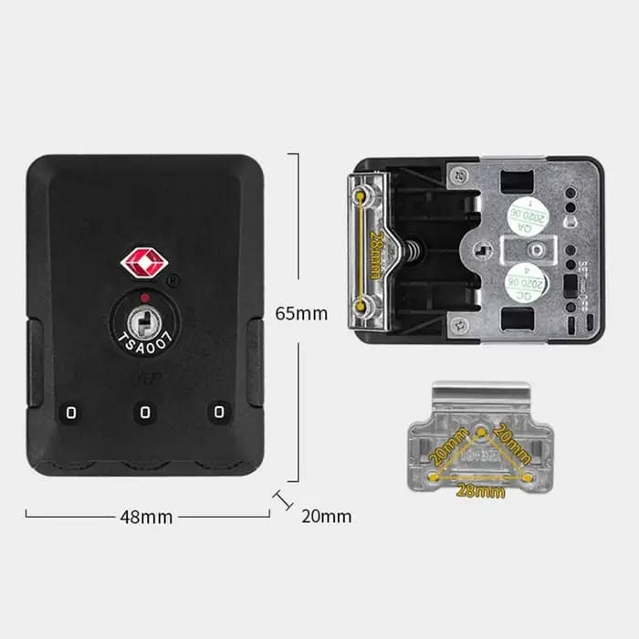 Durable TSA 3 chiffres serrure à combinaison outil de sécurité