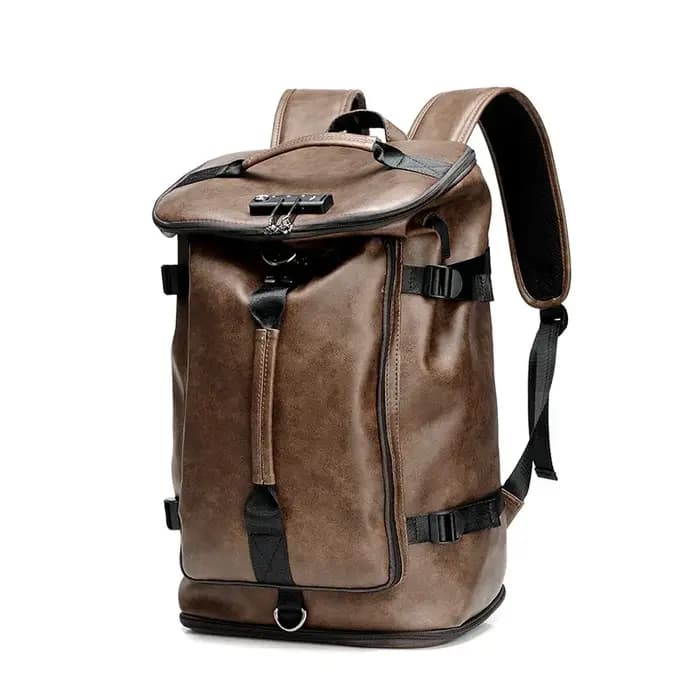 Sac à dos de voyage rétro pour hommes, antivol, verrouillage par mot de passe, grande capacité, sac
