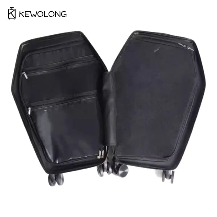 Valise rigide motif croix gothique 3D en relief