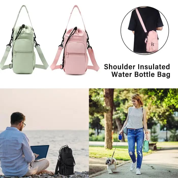 Sac à bandoulière isolé pour porte-bouteille d'eau