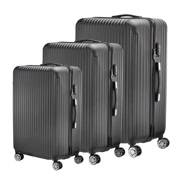 Ensemble de bagages 3 pièces léger et résistant à l'usure avec compartiments internes, roues univers