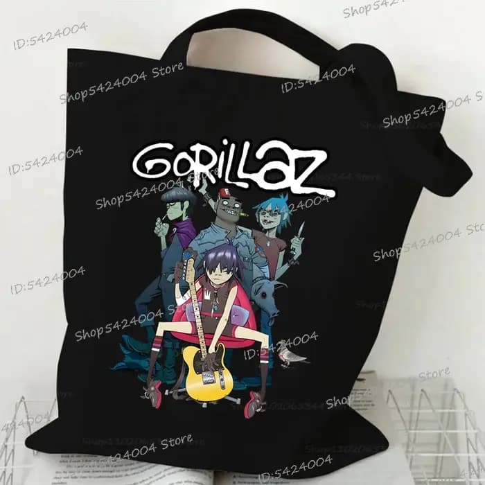 Groupe de musique Gorillazs femmes hommes sac à main Punk Rock 90s toile adolescent sac à bandoulière gothique Hip Hop Anime Gorillaz femme sac à provisions