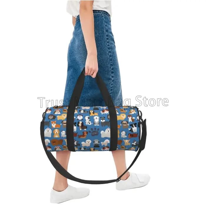 Sac polochon de voyage imprimé chien Doodle mignon