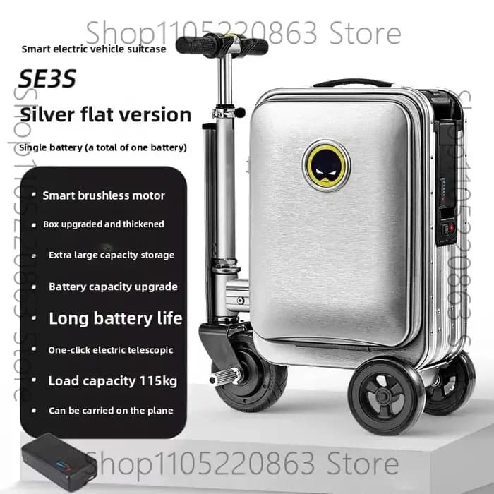 Valise électrique tout-terrain 2026 avec batterie ultra longue durée, valise cabine 20 pouces avec mot de passe